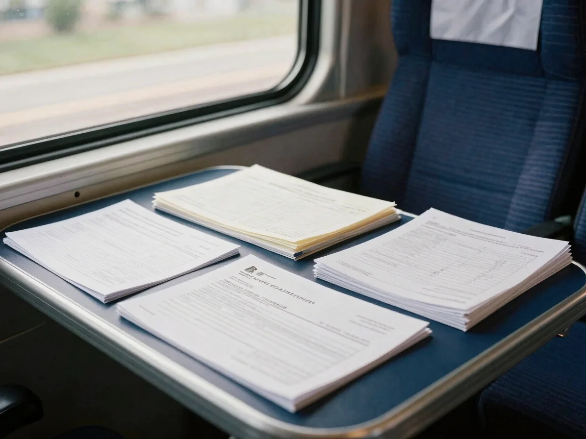 Editorial business photography of a neatly arranged coach interio